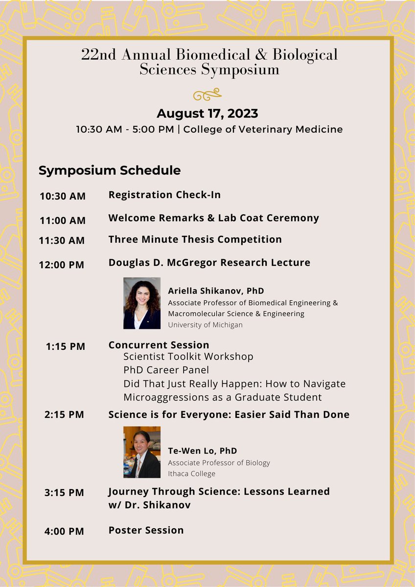 Join us for the 22nd annual BBS Symposium on August 17th! The winner &amp; runner up of the 3MT &amp; the top 2 poster presenters will receive a conference travel grant. Sign up here: bit.ly/23-bbs-symposi…