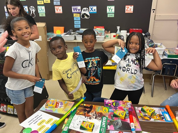 ilbanker's tweet photo. We're grateful to Compass for Kids for inviting some of the IBA team to their incredible summer camp! We had an absolute blast with the kids, diving into the fascinating world of wants vs. needs and emphasizing the importance of financial literacy. https://t.co/Nvakg0FBuG