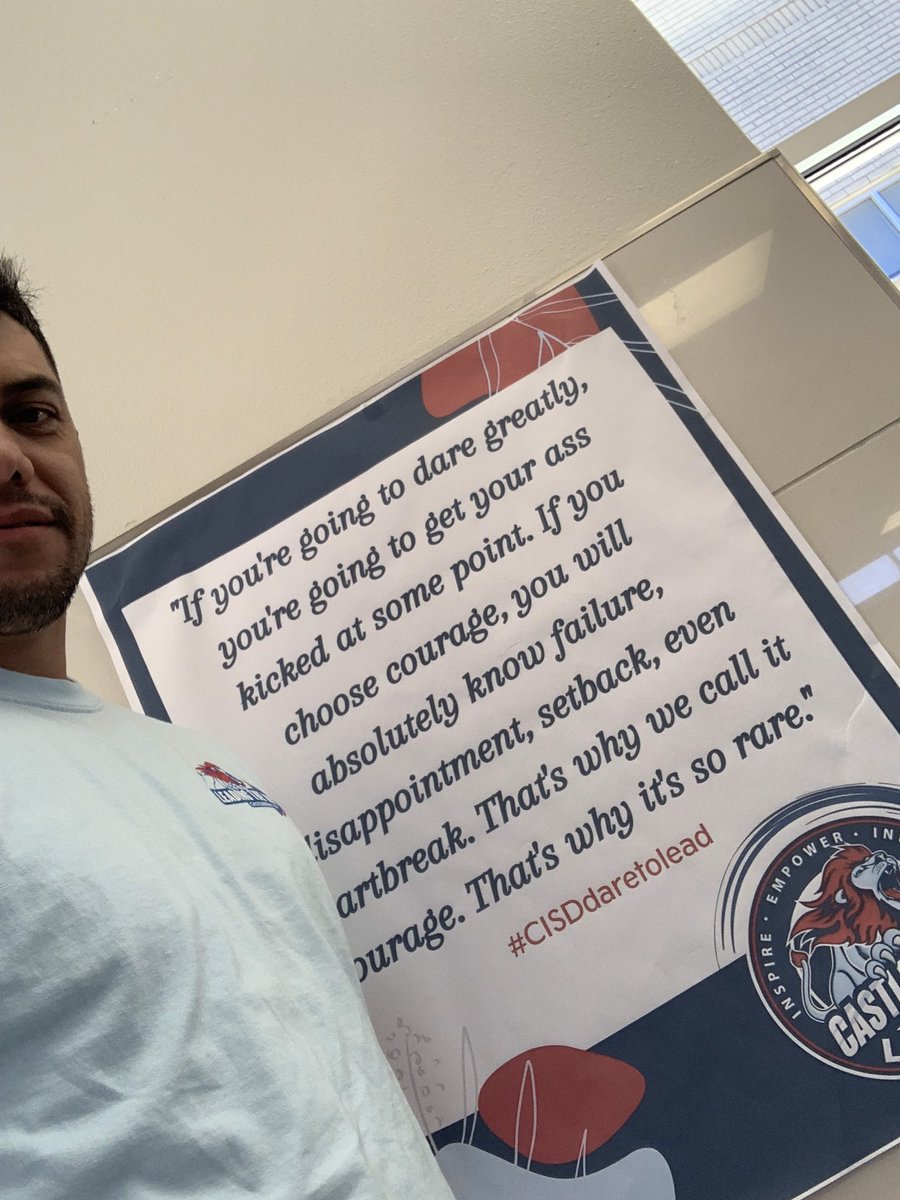 SalLimas's tweet photo. This👇🏼 #Cisddaretolead quote reminded me of another quote “But you gotta be willing to take the hit, and not pointing fingers saying you ain’t where you are because of him, or her, or anybody. Cowards do that and that ain’t you. You’re better than that!” ~ Rocky https://t.co/tfZlQ4G1KW