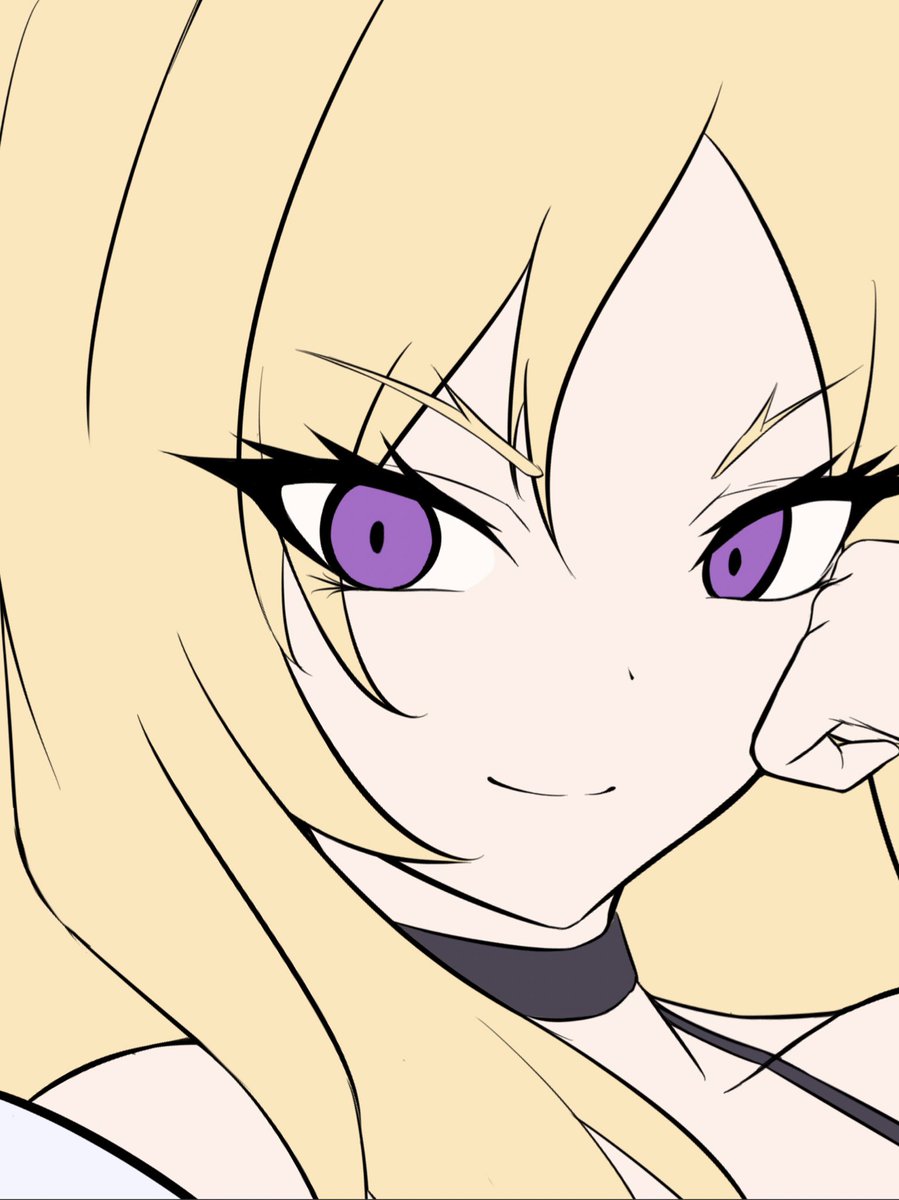 「wip どっちの表情にするか悩むな〜」|いぶおんけのイラスト
