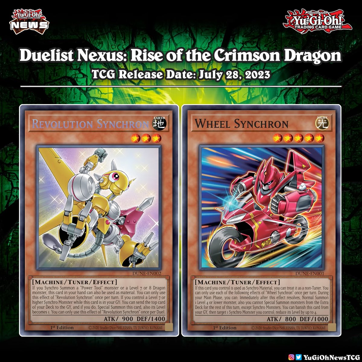 𝗗𝘂𝗲𝗹𝗶𝘀𝘁 𝗡𝗲𝘅𝘂𝘀❱ Take your Synchro Summoning strategies to a  whole new universe of speed with new cards inspired by Yu-Gi-Oh! 5D's  ❗️Credit: @RevzCardsUK #遊戯王 #YuGiOh #유희왕, image size:1200x1200