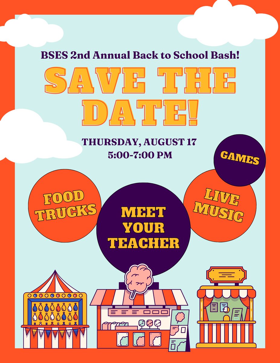Our 2nd Annual Back to School Bash is quickly approaching! All BSES families are invited to kick off #BSESYearofFun on August 17!