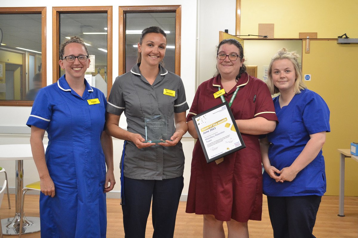 Well done to our Midwifery Retention team for being awarded Team of the Month. 👏 The team introduced a number of initiatives to ensure midwives and maternity support workers joining the department have all the support they need to thrive at work. 💙 @CaraCBCEO