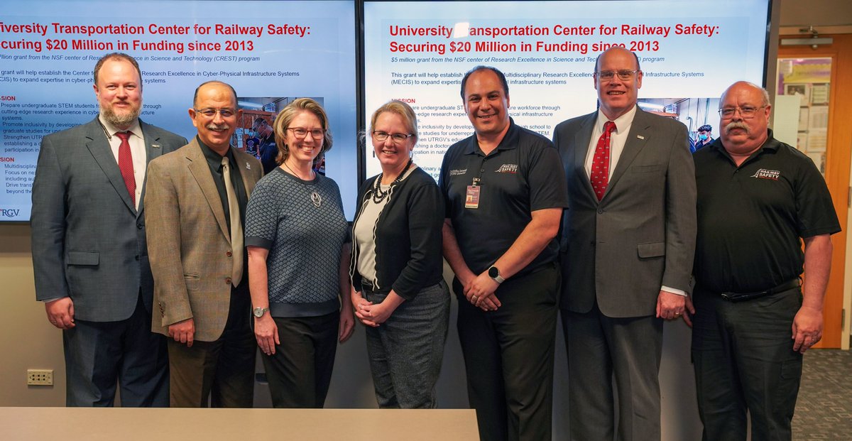 The University Transportation Center for Railway Safety recently hosted its inaugural board meeting, a significant milestone in its commitment to enhancing railway safety. Learn more: bit.ly/44nPbwC 

#RailSafety #Transportation <a href="/utrgv/">UTRGV</a>