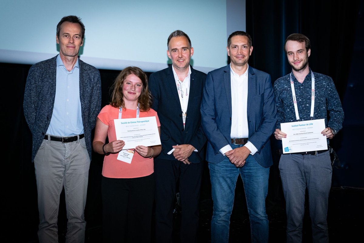 KarlGademann's tweet photo. Really happy that my student Erik Jung @erjung_chem won the Poster Prize at the #RICT2023 in Lille. Congratulations! Thanks to research funded by @snsf_ch https://t.co/QupsSFoHIk