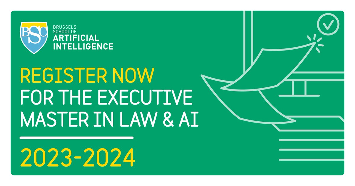 BSC_competition's tweet photo. Registrations to our Executive Master in Law &amp; AI are now open !
You can check our website for more information here : https://t.co/ARbYRD0aGq
Don’t miss this opportunity to Join the next academic year 2023-2024 ! https://t.co/dxSUG8dO9e
