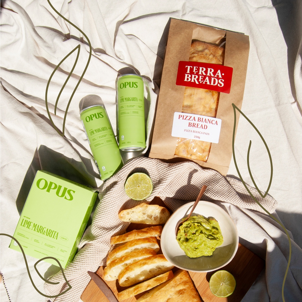 Elevate your outdoor eating while keeping things simple. Terra Breads Pizza Bianca pairs perfectly with OPUS’s refreshing Lime Margarita.

You can now find the newest OPUS Lime Margarita cocktail at Terra Breads in Olympic Village and Mount Pleasant!  🥂