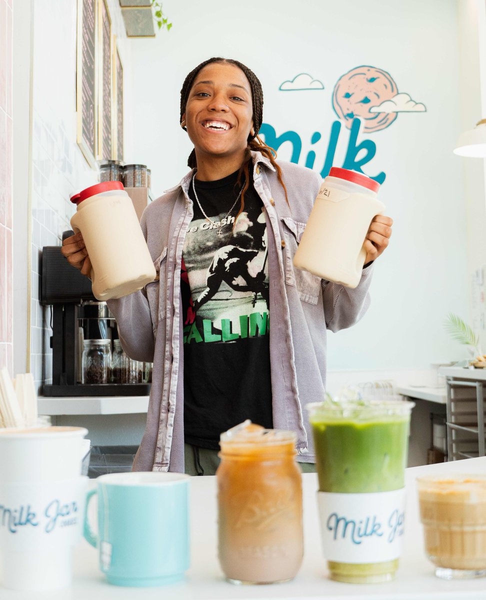 Making enough of our signature Cookie Milk for your morning coffee has become a full-time job 🤣⁠
⁠
How many containers of Cookie Milk do you think we go through in a week? 👀 l8r.it/u39f