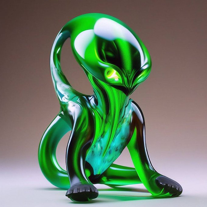SoulCrypto4's tweet photo. Blown Glass. Alien. Is available for sale. Give yourself aesthetic pleasure! https://t.co/cjoUVqOatv @foundation #NEUROPILA #FoundationNFT #nft #nftsale #nftart #nftcollector #cryptoart #NFTartist #aiart #aiartist #aiartwork #ethart #nftsale #digitalart #artwork #cryptoart #ETH https://t.co/Xtvh3betaO
