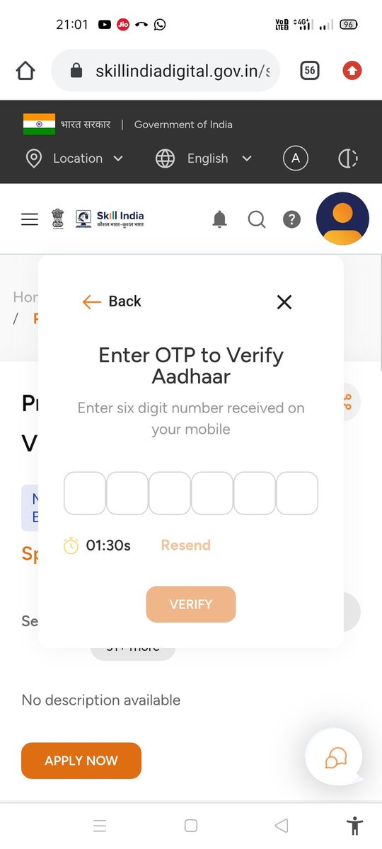 amitesh86's tweet photo. @pmkvy4.0 ,
Dear I am trying to get enroll in social media influencer but when I enter UIDAI no &amp; accept t&amp;c I didn't get OTP kindly check your server I am attaching screenshot https://t.co/e9OUgs9kcA