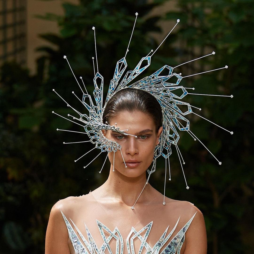 ARCHITECTONICS - Paris Fashion Week 2023/2024 , Fashion Couture week.
<a href="/rinaldyyunardi/">Rinaldy Yunardi</a> Headpiece for Iris Van Herpen FW 23/24 collections 
Paris, 03 July 2023.