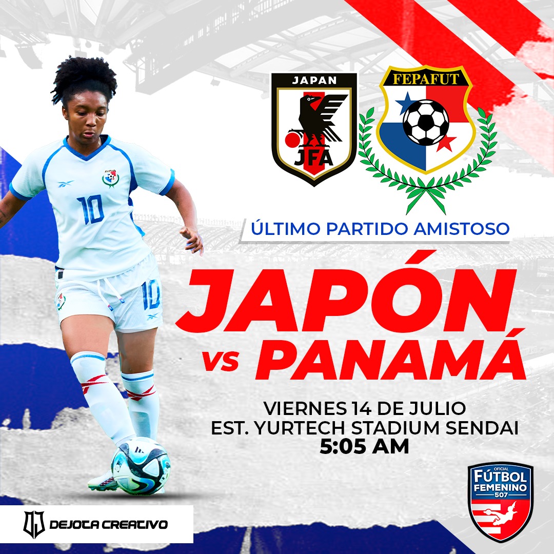 Último partido de preparación de nuestras Mundialistas ante las niponas este viernes 14 de julio, en el Estadio Yurtech Stadium Sendai. Vamos Panamá 😍😎🇵🇦 #BeyondGreatness #FIFAWWC #WeLiveFootball 📸 @DeibysJoel