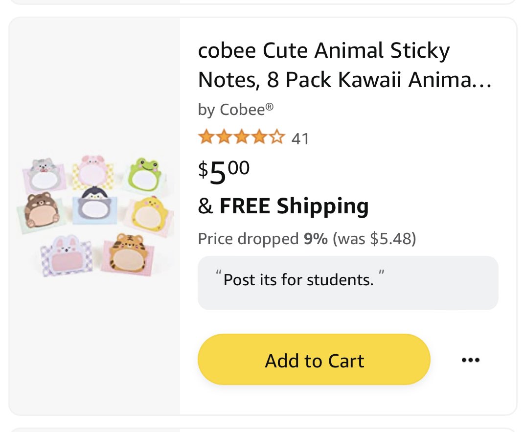 fiore_dorothy's tweet photo. @TeachwithAnnie How cute are these post it’s! My students are obsessed with them. They use them as book marks, during H.W time and while crafting! Would be so thankful to have them cleared off my #cleartthelist &amp; they’re on sale!! #PrimeDay https://t.co/tqNp7lWIm9 https://t.co/sc1UwAneiq