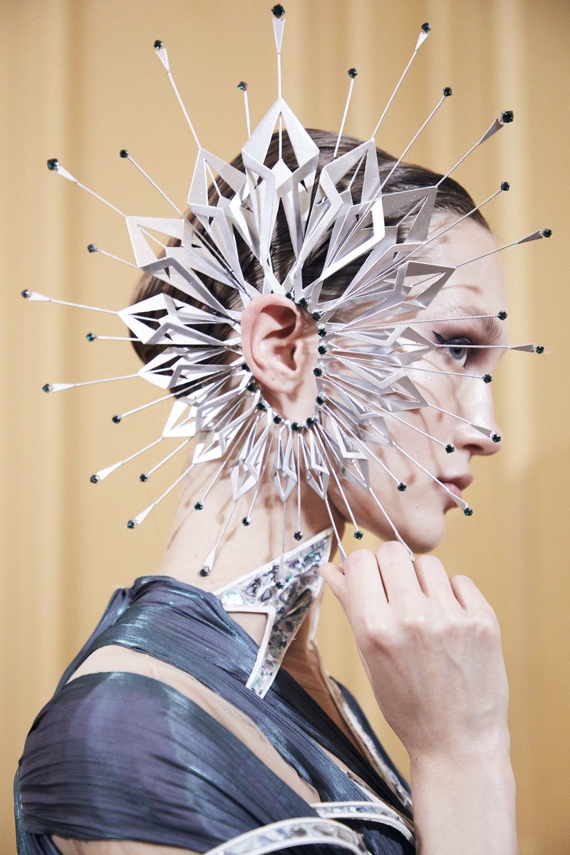 ARCHITECTONICS - Paris Fashion Week 2023/2024 , Fashion Couture week.
<a href="/rinaldyyunardi/">Rinaldy Yunardi</a> Earpiece for Iris Van Herpen FW 23/24 collections 
Paris, 03 July 2023.