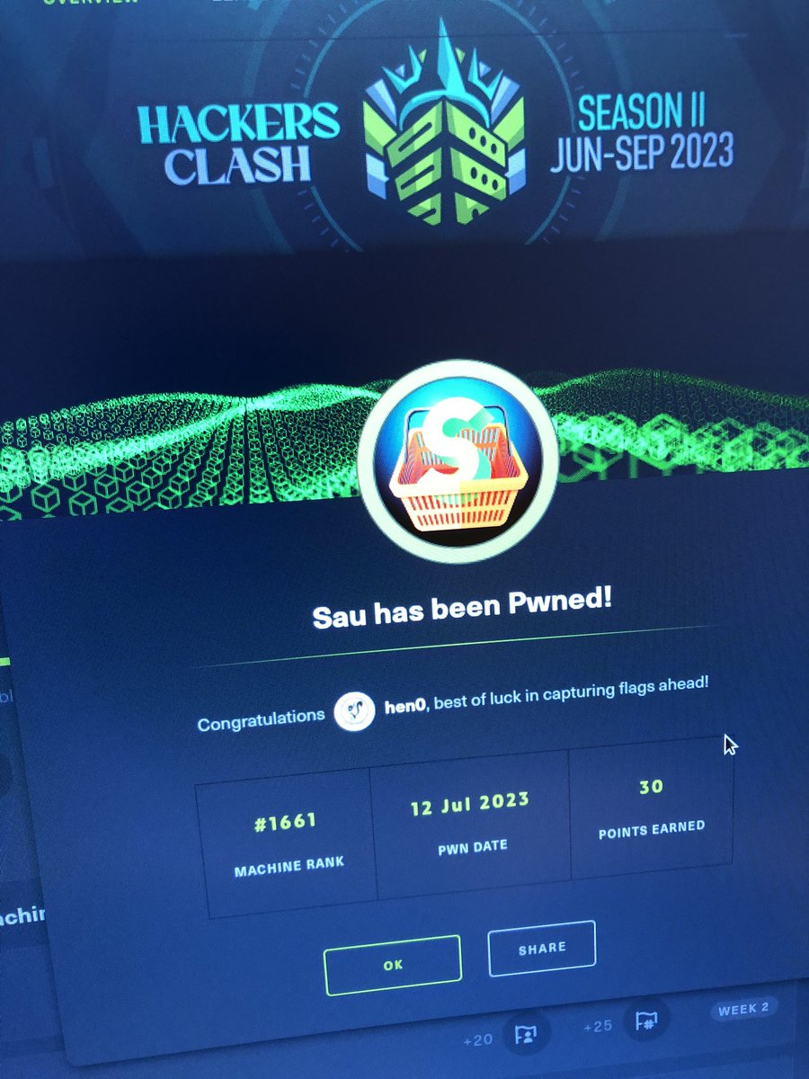 back in business, got to get them all :) #HTB