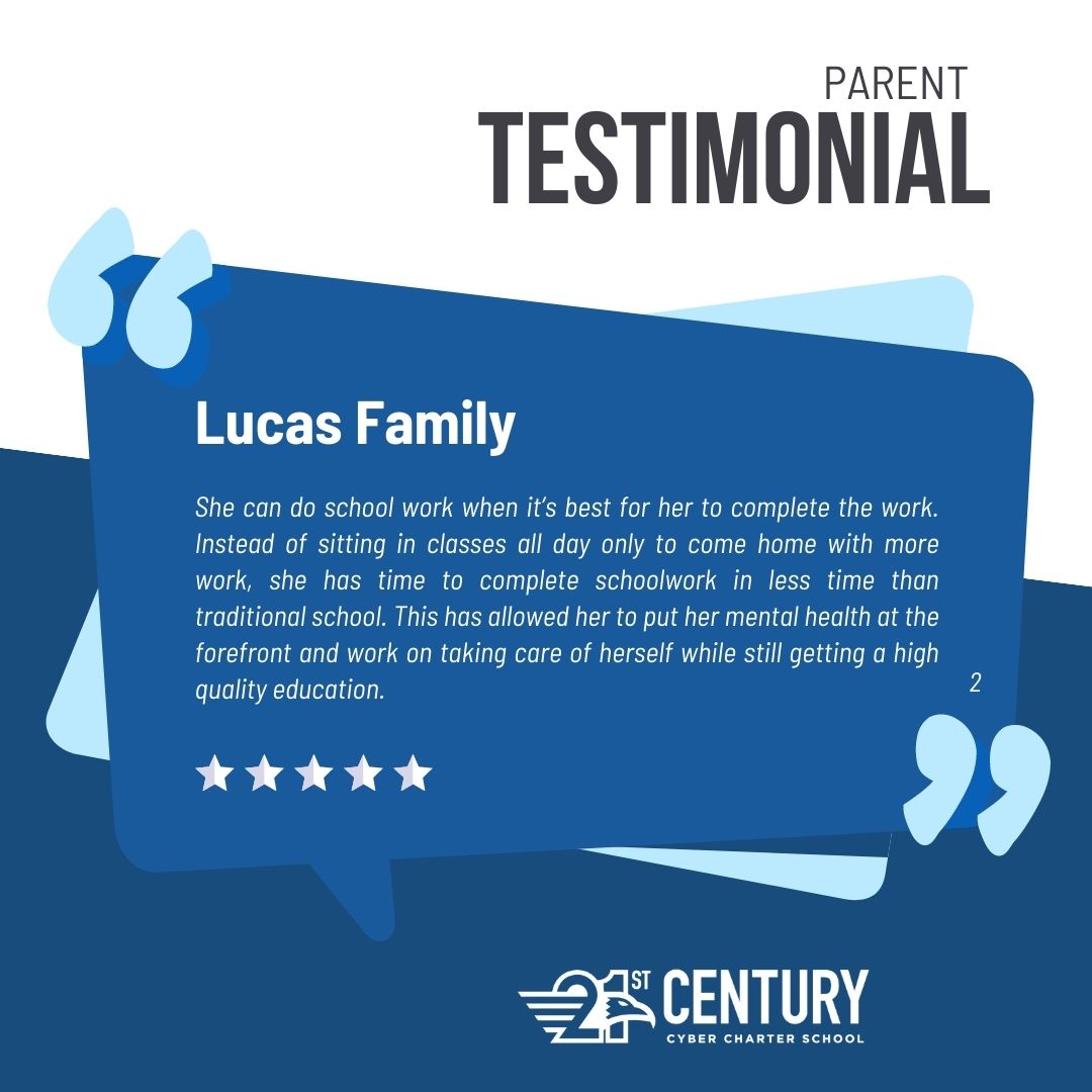 21CyberSchool's tweet photo. Today, we bring you an inspiring #parenttestimonial from the Lucas Family.
Their courageous decision to switch to #21CCCS for their daughter's junior year has transformed her educational experience,allowing her to prioritize her mental health while receiving a quality education. https://t.co/btYzraeq1K