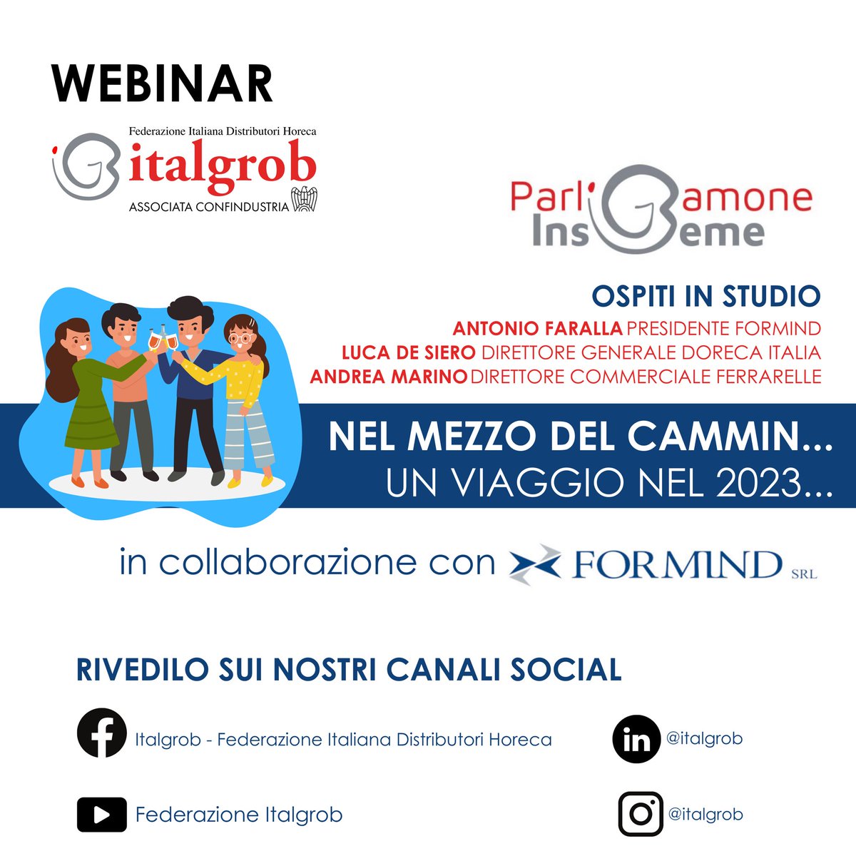È appena terminato l’appuntamento con la nostra rubrica Parliamone Insieme 🔝

Hai perso la puntata? Non preoccuparti rivedila sui nostri canali social 👇

youtube.com/live/ZE3rw_XFM…

#Italgrob #ParliamoneInsieme #DistribuzioneHoreca