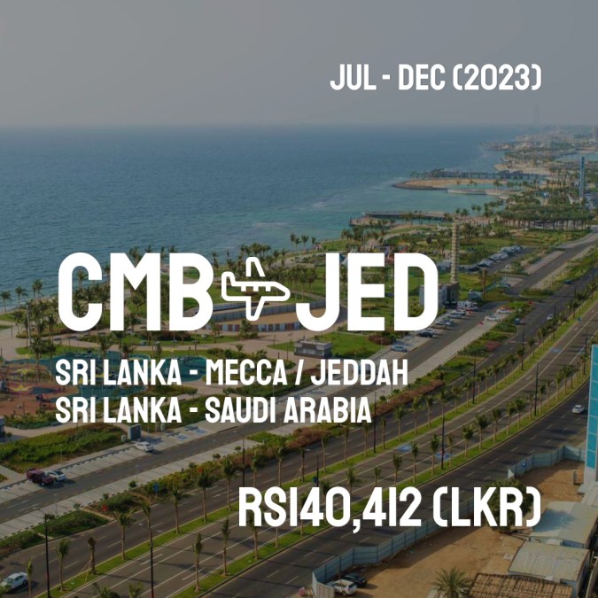 CMBFlyCheap's tweet image. ✈️ Sri Lanka (CMB) to Mecca / Jeddah (JED) for only Rs140,412 (LKR) roundtrip 💸
748 live dates on Adventure Machine. - get the app on iOS or Android #srilanka #travelsrilanka #colombostyle #srilankatoday #srilankadaily #gallefort