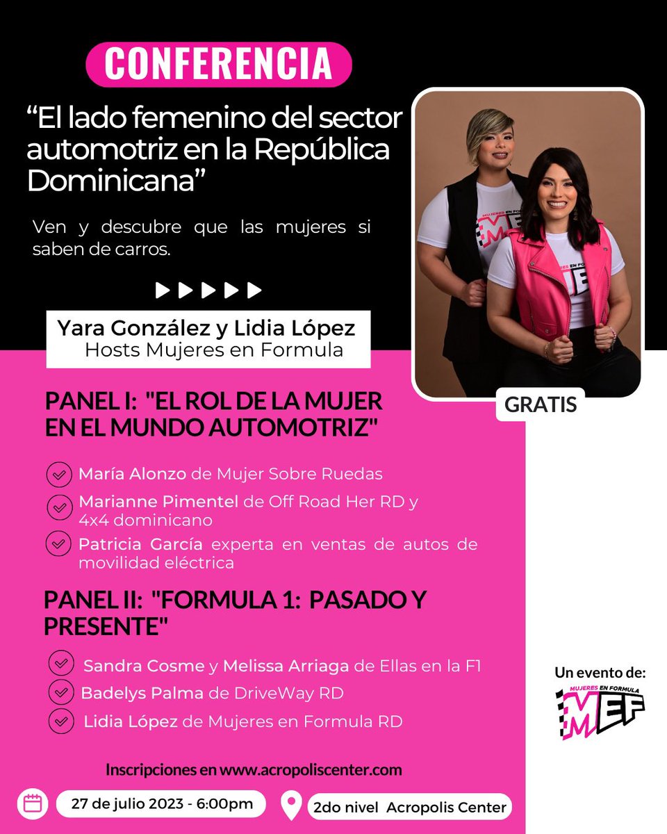 mujeresnformula's tweet photo. Estamos felices de anunciar 📣 la celebración de nuestro aniversario con una conferencia. https://t.co/55tvVxUbsf