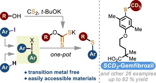 Karchava_Lab's tweet photo. Read our new article: A Thiol-Free Route to Alkyl Aryl Thioethers in JOC  @JOC_OL and also😀 without the use of TM catalysts, and alkylating agents.  C(Ar)-SCD3 Bond formation by C-H functionalization🔥 https://t.co/VrY5uCu4b1 https://t.co/LP03XdyWbm