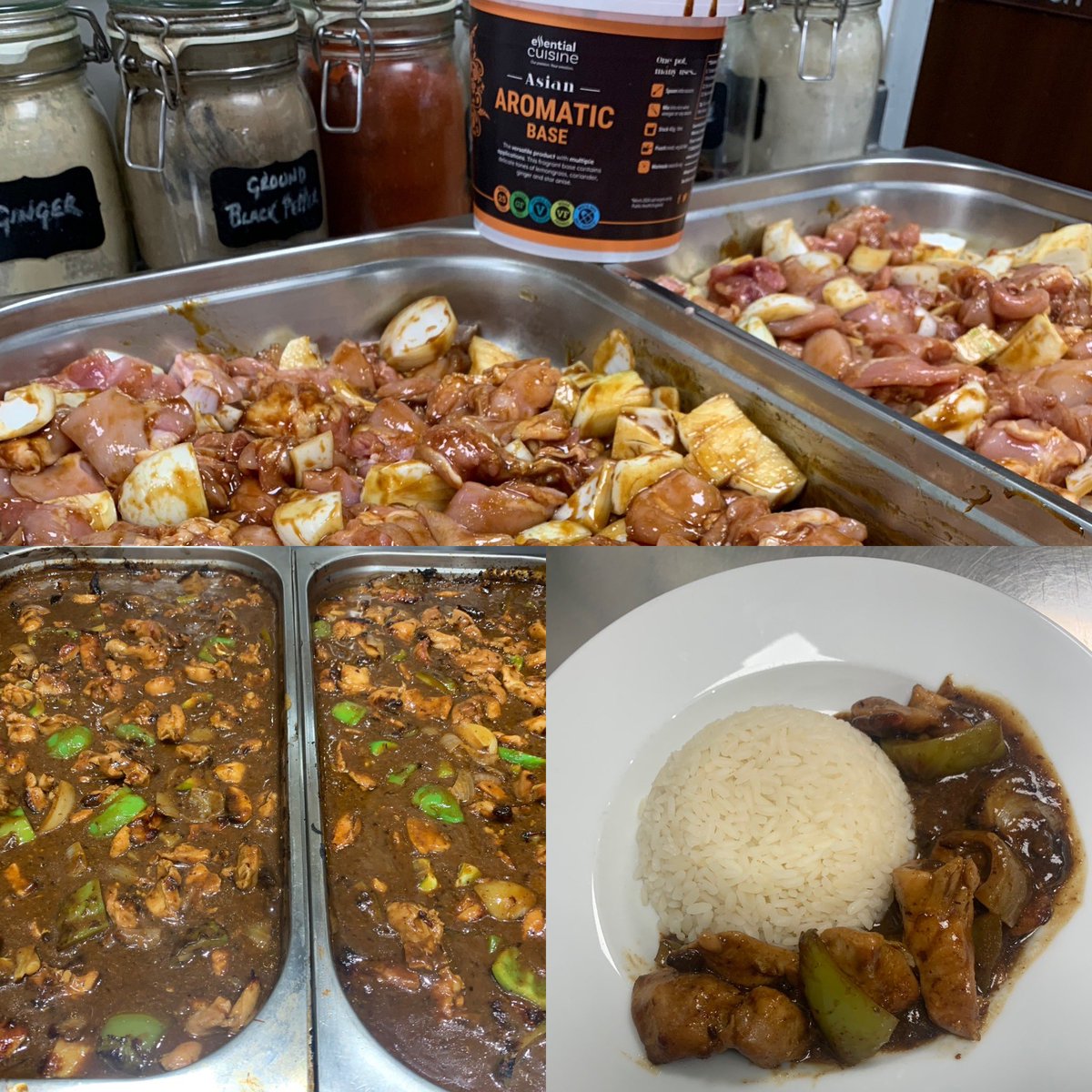 cheftonymulgrew's tweet image. Making life easier when you get the flavour, in from the start. #britishchicken black bean and green peppers #schoollunches @essentialcuisin @JeanetteOrrey @LoveBritishFood @LACA_UK @PSCMagazine