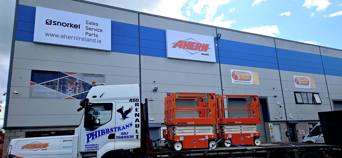 These are the last three of <a href="/Hickey_Hire/">Hickey Hire</a>'s order of <a href="/snorkellifts/">Snorkel</a> S3219E electric scissor lifts. Thanks again for your business! 🤝 #AhernIreland #Kilkenny #ScissorLifts #SnorkelLifts