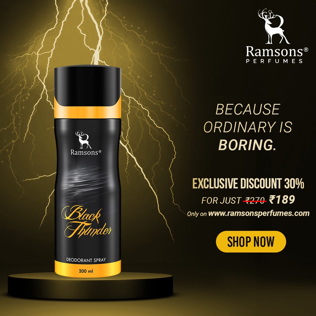 ramsonsperfume's tweet image. 🖤Black Thunder, a fragrance that is both bold and irresistible, Black Thunder works tirelessly to keep you smelling great all day long. The fast-acting formula goes on smoothly and dries quickly, leaving no residue or sticky feeling.

#perfume #ramsonsperfumes #fragrnace