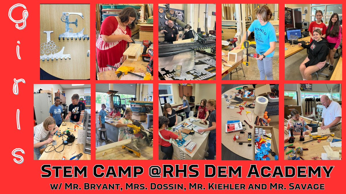 Great Girls STEM week going on at RHS!! <a href="/RHSDEM/">RHS DEM Academy</a>  <a href="/jmcfarlane19/">Jennifer McFarlane</a>  <a href="/RomeoSupt/">Todd R. Robinson, EdD.</a>