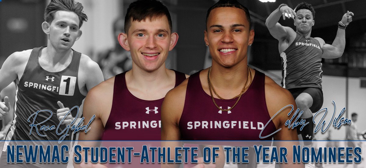 SC_Pride's tweet photo. Congrats to Colby Wilson &amp; Rece Gobel of the #SpringfieldCollege men's track and field program for being named as nominees for the NEWMAC Male Student-Athlete of the Year award! #ncaad3 #d3tf https://t.co/9JQVFPH44I https://t.co/iGuZogT1uE