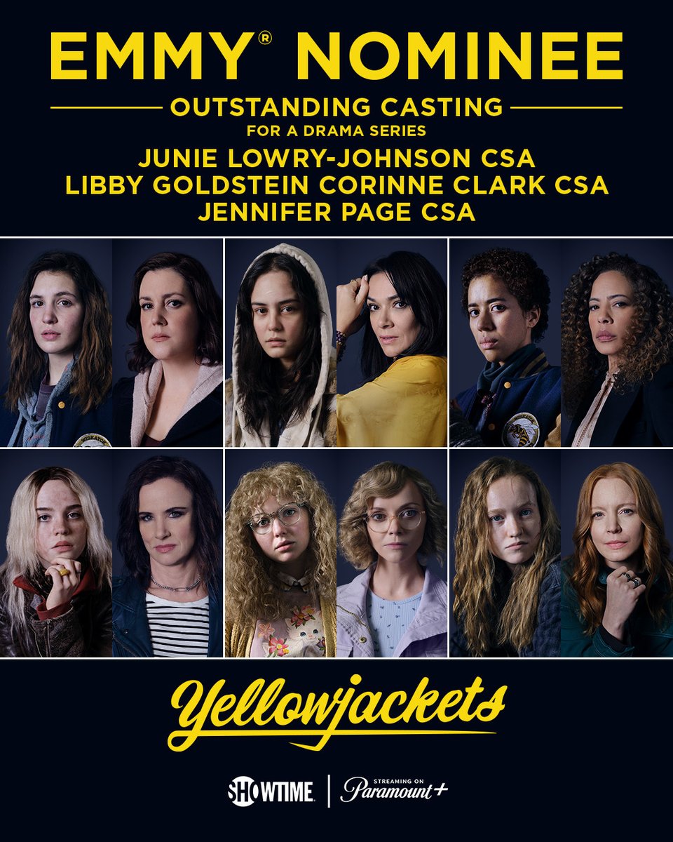 2 timelines. 1 frighteningly talented Casting Department.

Congratulations to team #Yellowjackets on their #Emmy nomination for Outstanding Casting for a Drama Series.