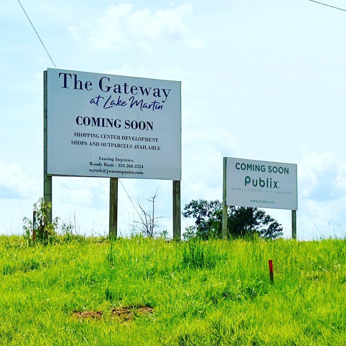 NextSiteLLC's tweet photo. The coming soon sign is up in #AlexanderCity for the new @Publix development!
#connectingopportunities https://t.co/FT5BQaknt6