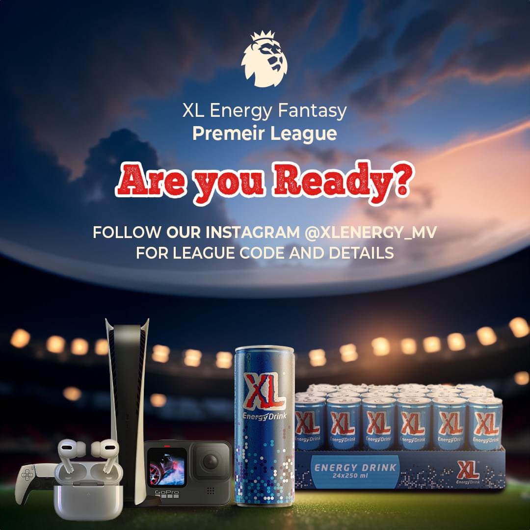XLEnergyMV's tweet photo. Are you ready for the new season? Well here is your chance to win amazing grand and monthly prizes! 

Follow our instagram for the FPL league codes and mini-games!

#FPLmv #fantasypremierleague #Maldives #XLenergy https://t.co/vIuxwHqOXT