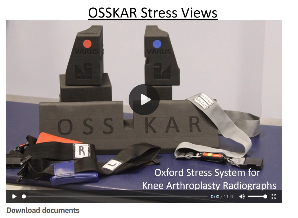 OOEC_Oxford's tweet photo. A video showing #radiographers how OSSKAR, a positioning device for stress imaging of the knee, is used is now available at https://t.co/EqeooU7uip @hamilton_tw #orthotwitter #knees #StressViews #UKA #TKA #Askorn https://t.co/6bsvLCN7bj