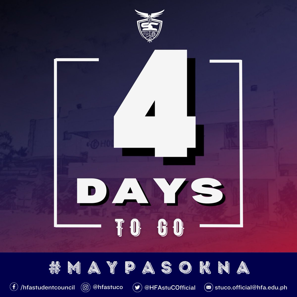 hfastuco's tweet photo. 4 DAYS LEFT! 4️⃣🤯 Familians, are you ready for it? 📣 As the clock keeps ticking down, the countdown to the start of the academic year 2023–2024 continues. 🥳 See you, Familians! 📅💙

#MayPasokNa https://t.co/QshL5CEXyG