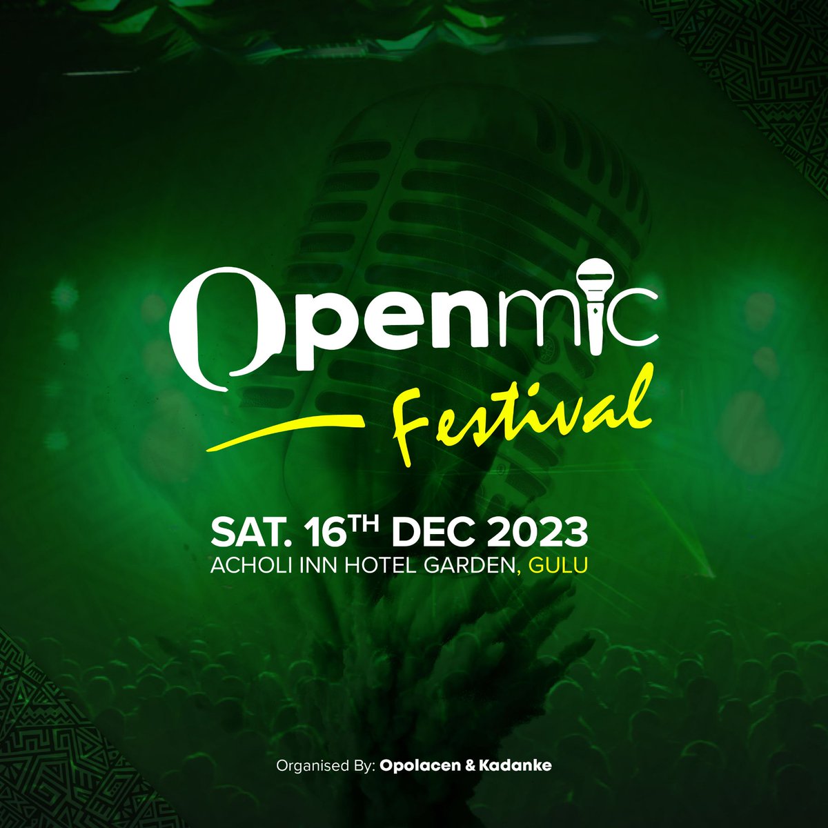 OEntertainGulu's tweet photo. #NewProfilePic
#OpenMicFestivalUG https://t.co/wJ93Zcd5Br
