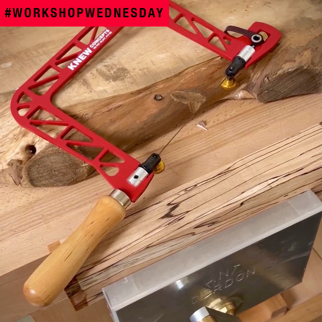 knewconcepts's tweet photo. It's #WorkshopWednesday and we are obsessed with @Workshopheaven's beautiful wood top table. We think the Knew Concepts saw accentuates it perfectly. 😍 https://t.co/6Ajv5q25Ca