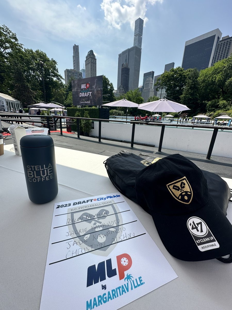 brooklynpickleb's tweet photo. The @MajorLeaguePB Season 2 Premier Level draft came with plenty of fireworks! 

We’re pumped about our squad: @RiGuy3 @TweenerKing and twins Jackie and Jade Kawamoto! 💪 

Thanks to @StellaBlueCoff for powering us through! ☕️ 🙌

#season2 #premier #player #draft #centralpark https://t.co/aO4juhOl6e