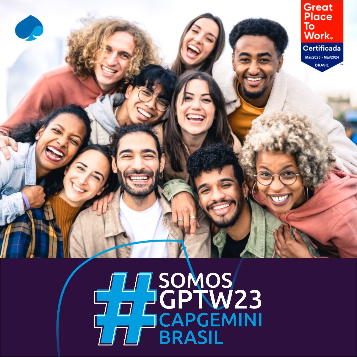 capgeminiBR's tweet photo. Mais uma vez a Capgemini Brasil foi certificada como Great Place to Work! E esse ano, com um detalhe especial, um engajamento e uma nota dada por nossos profissionais ainda maiores, o que reforça que nossa atuação - colocando nossas pessoas no centro de tudo - está no caminho certo.

Esse reconhecimento se soma a outras conquistas, incluindo a posição no top 10 de melhores empresas para mulheres trabalharem, também pela #GPTW, e a presença na lista das “Melhores Empresas para Pessoas LGBTI+ Trabalharem” pela HRC Brasil. Isso sem contar nossa certificação Edge Plus, no nível move, que poucas empresas no país possuem.

#Diversidade e #inclusão são fundamentais para construir uma grande equipe e o futuro que todos nós desejamos, e essa conquista é de todo nosso time, que faz da Capgemini um lugar verdadeiramente excepcional para se trabalhar!

#SejaVocênaCapgemini #SomosGPTW #IssoéCapgemini #GetTheFutureYouWant