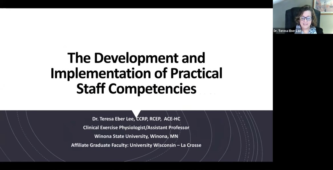 ScottCareCorp's tweet photo. Revisit one of the insightful presentations from our Forward Symposium Series. In this presentation, Dr. Teresa Eber Lee discusses "Practical Staff Competencies".  https://t.co/VQ7dRnTwBM #cardiacrehab https://t.co/bMdutkptKU