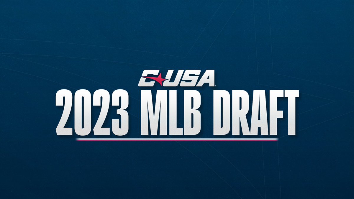 ConferenceUSA's tweet photo. 2️⃣1️⃣ student-athletes heard their name called in the 2023 @MLBDraft!
The most in CUSA history since the 20-round era began.
#CUSABASE ⚾️ https://t.co/3jTPM8y98C