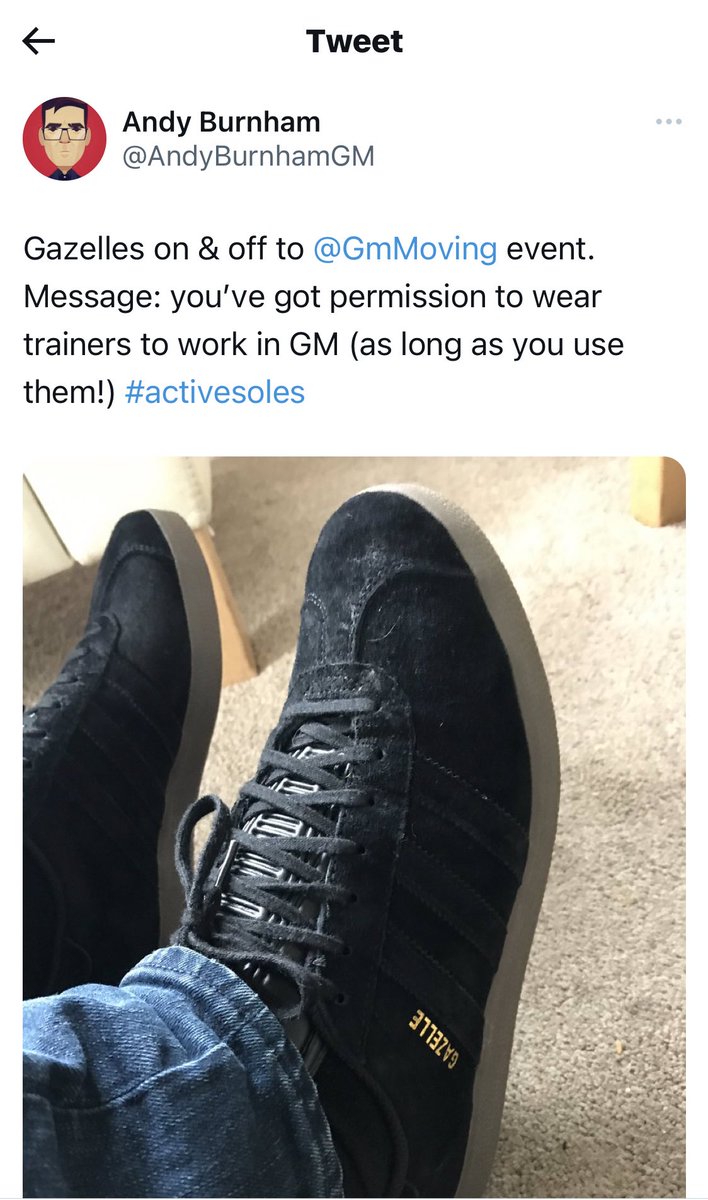 evefrancisholt's tweet photo. Thanks to @AndyBurnhamGM for helping spread and grow the #ActiveSoles movement over the last four years - great to see Wales joining in. 👇 Who and where next? 🌊#ActiveWorkplaces https://t.co/ClhmFovDCW