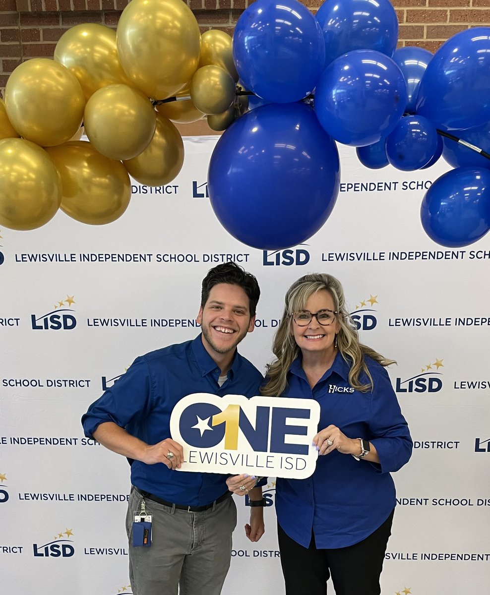 Alex and Tracy are excited to be back to the LISD Inspire conference learning and prepping for the new school year. #Betheone @LewisvilleISD