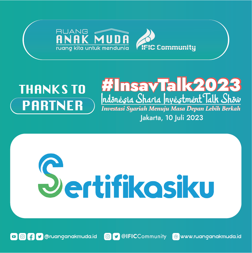 RuangAnakMuda's tweet photo. Terima kasih kepada Sertifikasiku atas dukungannya pada kegiatan INSAV Talk 2023.  #INSAVTalk2023 #RuangAnakMuda #IFICCommunity https://t.co/w4AoMs1Vi8