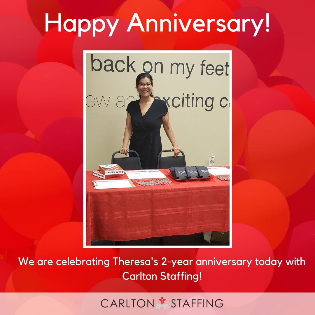 🎉Happy work anniversary to Theresa! 

We are so lucky to have you as a part of our team for the past 2 years (and then some 😉). Thanks for all the hard work and dedication you bring to the table. Here's to many more years of success together! #workanniversary #teamappreciation