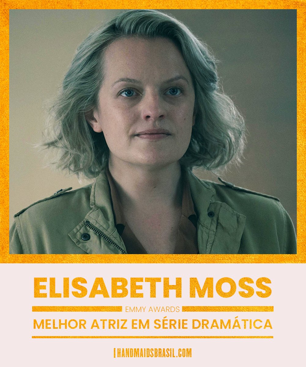 HandmaidsBrasil's tweet image. Sempre merecido!

Parabéns Elisabeth Moss pela sua quarta indicação ao Emmy como Melhor Atriz em Série Dramática por The Handmaid's Tale. A June teria muito orgulho! 💛

#handmaidstale #elisabethmoss #emmy