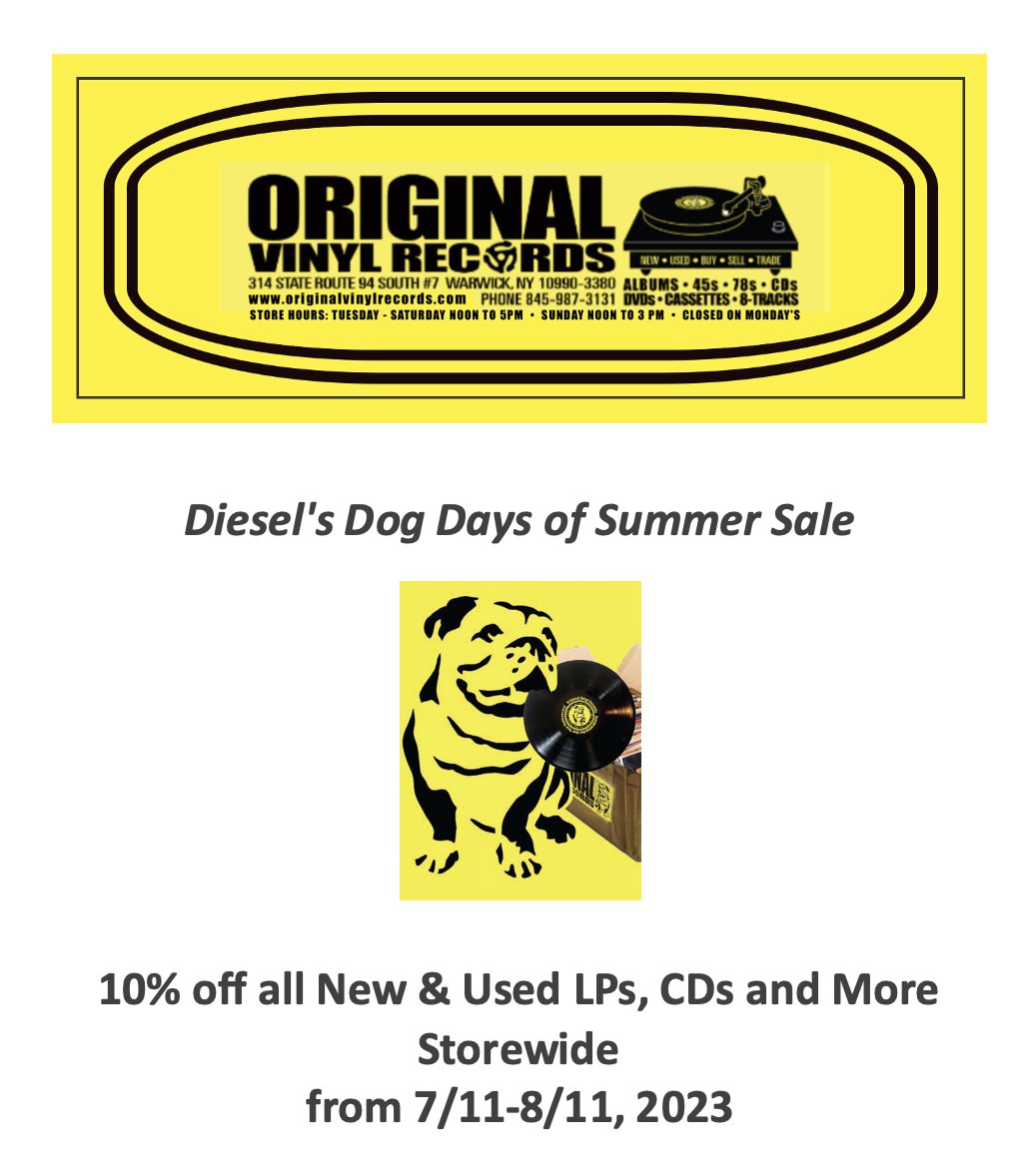 Original Vinyl Records Diesel's Dog Days of Summer Sale - mailchi.mp/jazzpromoservi…