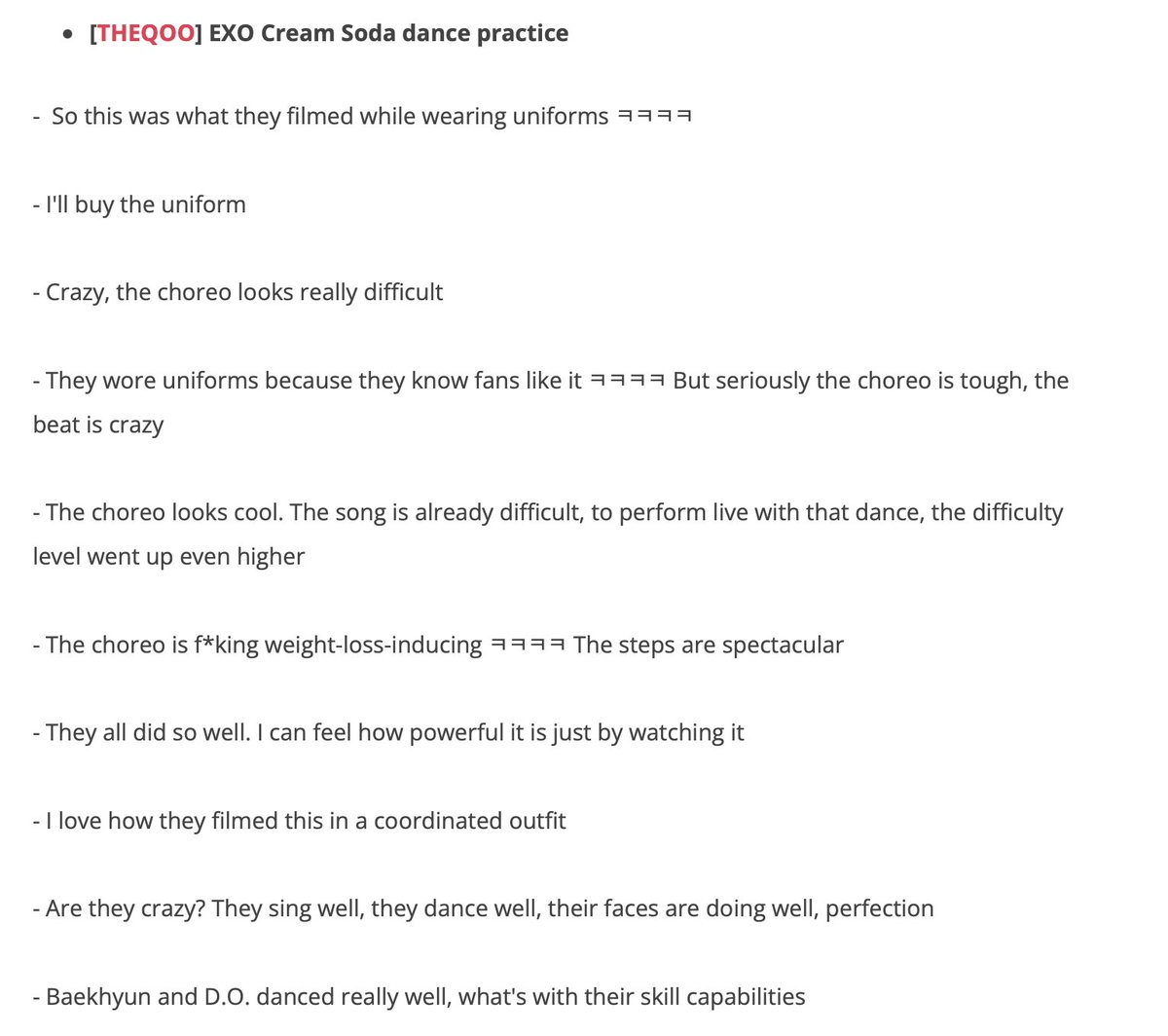 netzonexo's tweet photo. [Theqoo] #EXO #CreamSoda dance practice @weareoneEXO #EXO_CreamSoda

link: https://t.co/zv7ypi0DAn https://t.co/jbHKfNFrDr