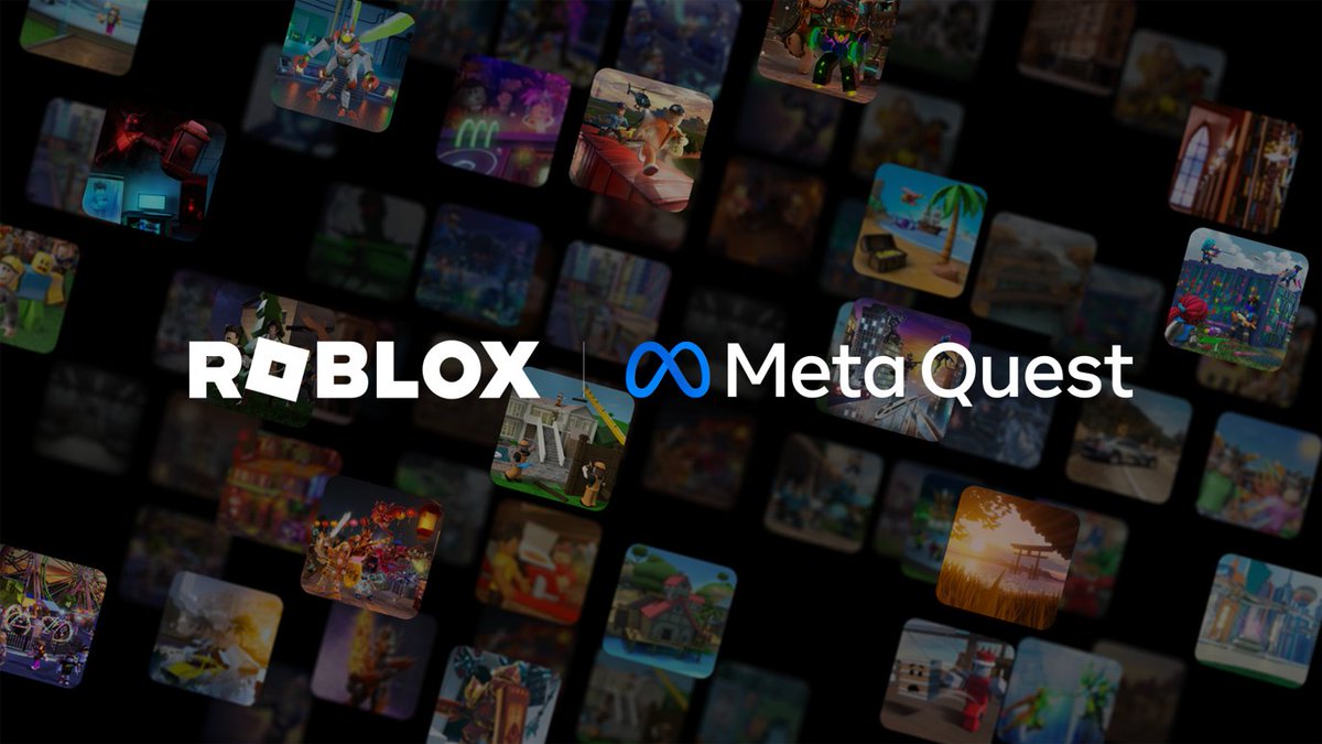 Roblox is coming to @MetaQuestVR. Open Beta for developers coming soon on App Lab. More info in the link below rblx.co/Meta-Quest