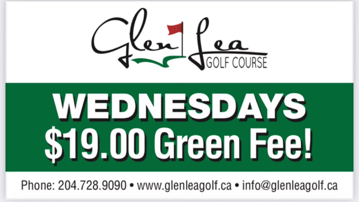 glenleagolf's tweet photo. WEDNESDAYโS $19 GREEN FEE! (50% off Reg-18 Holes)โฃโฃโฃ
*Pay a Green Fee of $19 (taxes not included) plus a mandatory shared power cart rental for 18 holes of golf (Total = $38 + taxes / per golfer)
*This promo is valid every Wednesday from July 5-Sept 13 (6a to 5:22p)
#GLGC https://t.co/ML9fPECxrk