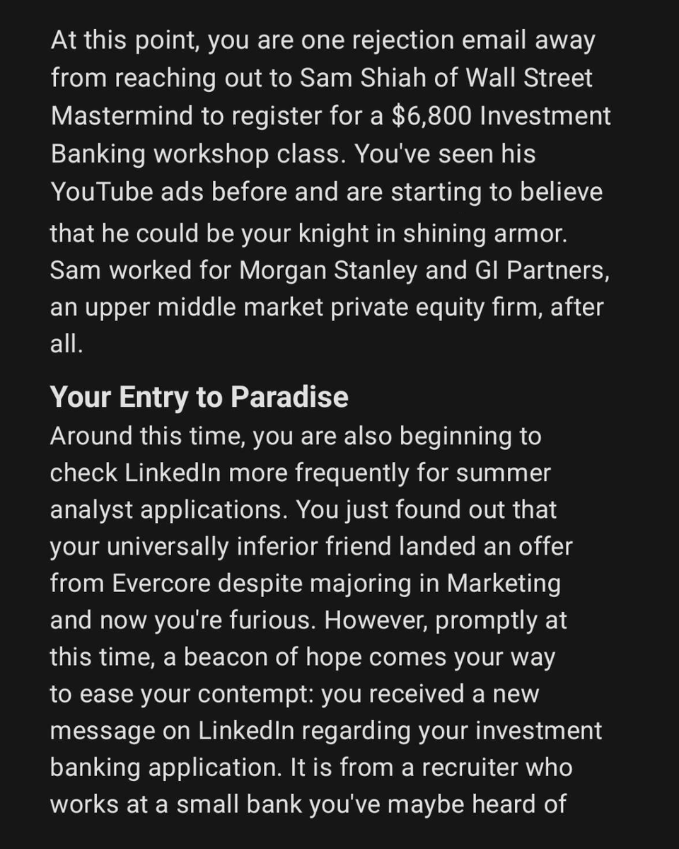 WallStreetOasis's tweet photo. 🤠 Another "Is Paradise" post here

Keep reading 👉 https://t.co/lTWqR5Webv

#FTPartners #InvestmentBanking #Fintech #DreamJob https://t.co/waNfMo0It5